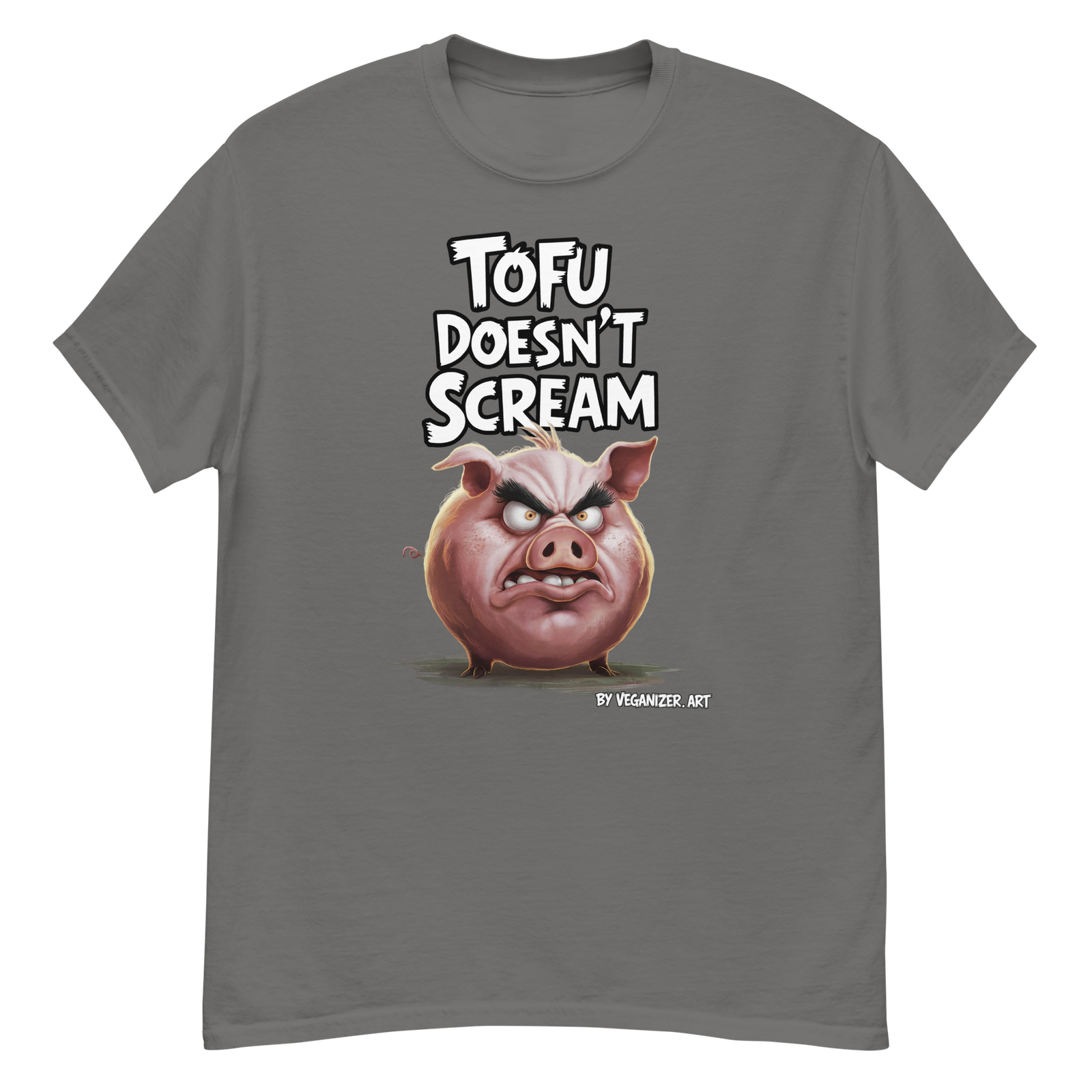 Unisex classic tee – Angry Pig – Tofu doesn’t scream