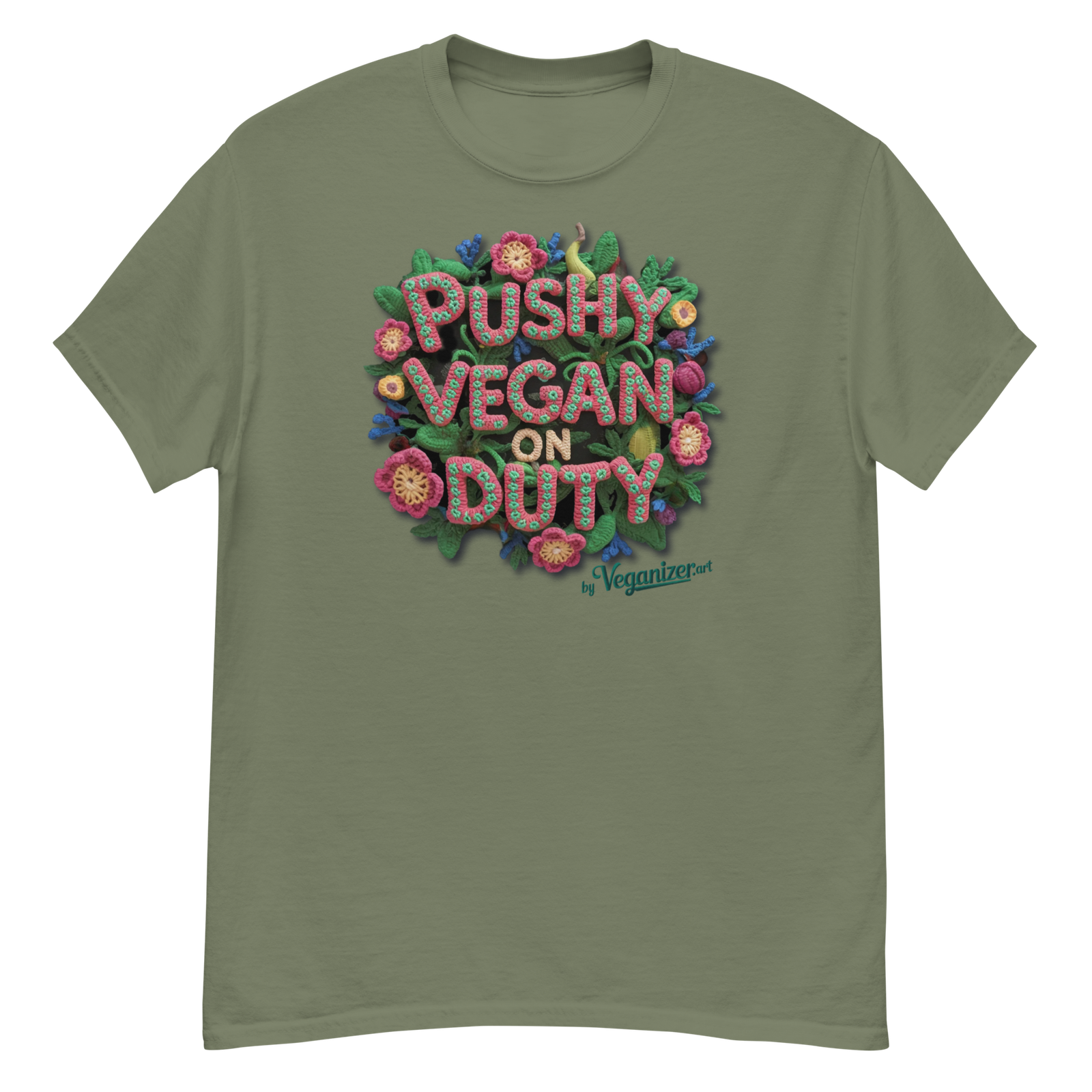 Unisex classic tee – Pushy Vegan on Duty