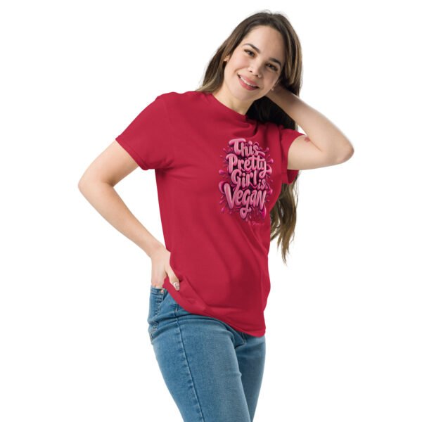 Unisex classic tee - This pretty girl is Vegan - Image 5