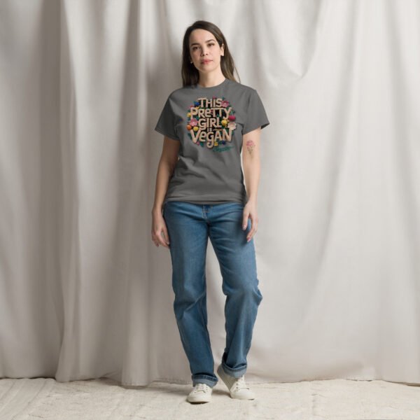 Unisex classic tee - This pretty girl is Vegan - Image 3