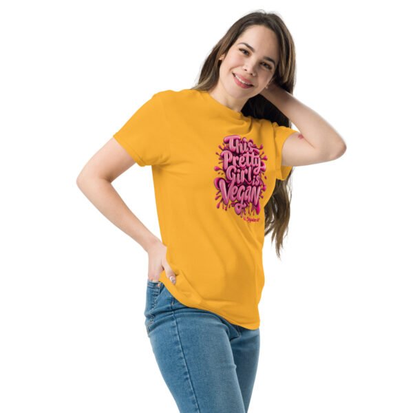 Unisex classic tee - This pretty girl is Vegan - Image 4