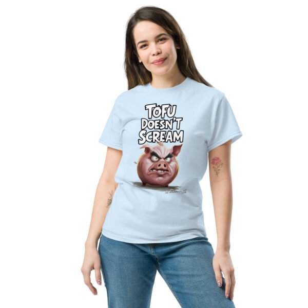 Unisex classic tee - Angry Pig - Tofu doesn't scream - Image 6