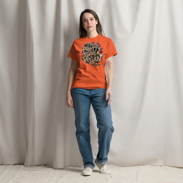 Unisex classic tee - This pretty girl is Vegan - Image 7