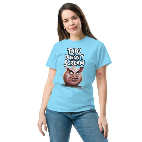 Unisex classic tee - Angry Pig - Tofu doesn't scream - Image 5