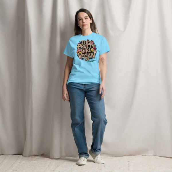 Unisex classic tee - This pretty girl is Vegan - Image 6